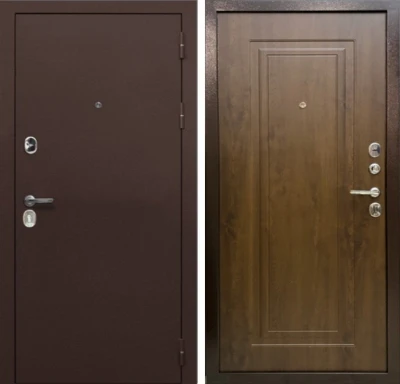 Дверь MXD Союз 90мм Антик Медь - панель  Орех грецкий